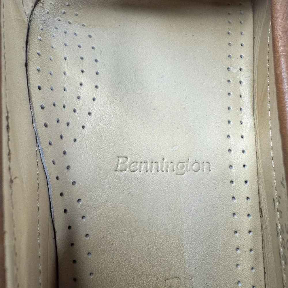Allen Edmonds Bennington‎ Mens Size 9 EEE Brown Tassel Woven Leather Loafers